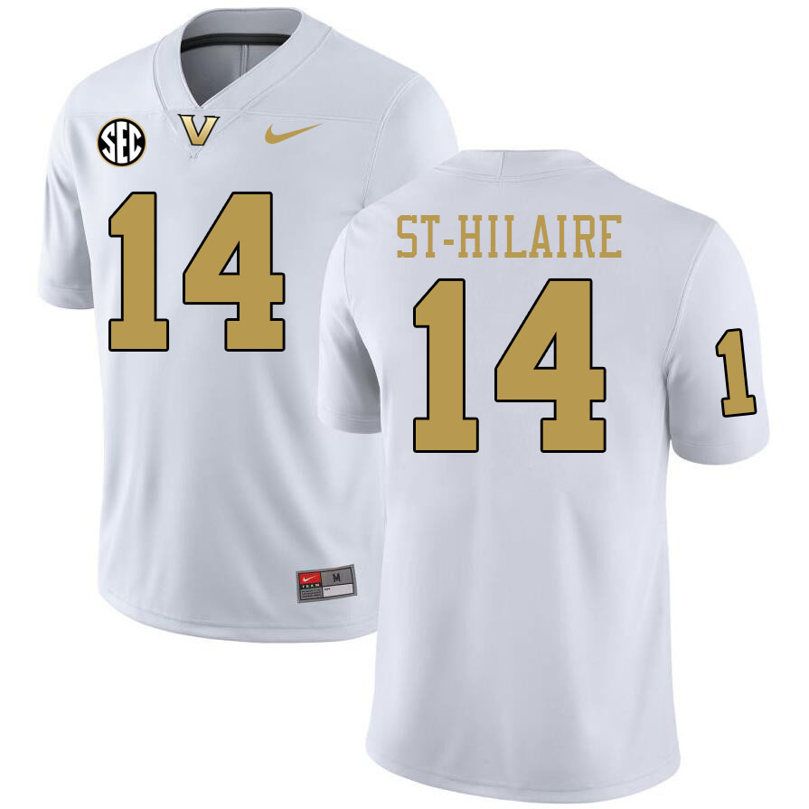 Vanderbilt Commodores #14 Jeremy St-Hilaire College Football Jerseys 2024 Uniforms Stitched-White